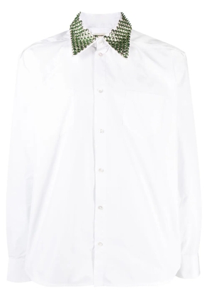 Namacheko crysttal-embellished long-sleeve shirt - White