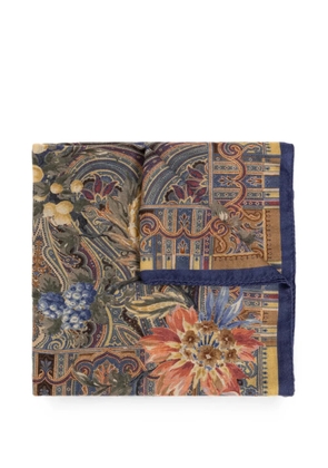 ETRO fringed-edges scarf - Blue
