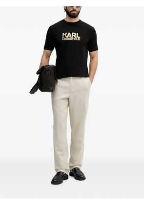 Karl Lagerfeld logo-print cotton T-shirt - Black