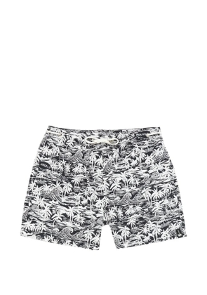 Palm Angels palm tree-print swim shorts - Black