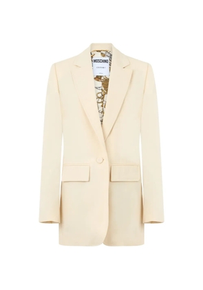 Moschino virgin wool single-breasted blazer - Neutrals