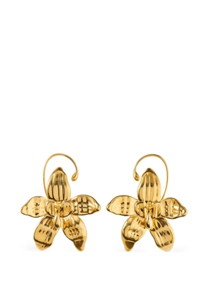 Hugo Kreit flower-motif earrings - Gold