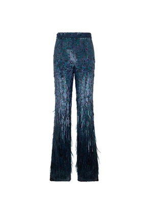 Alberta Ferretti sequin-embellished flared trousers - Blue