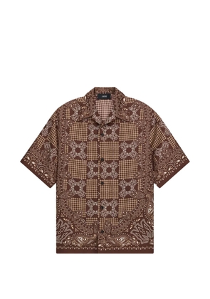 AMIRI MA Check camp shirt - Brown