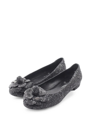 CHANEL Pre-Owned 1986-1988 Camellia ballet flats - Black