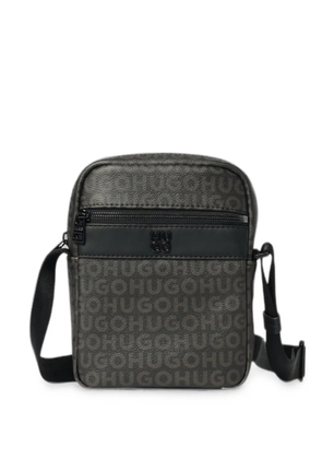 HUGO logo-print messenger bag - Black