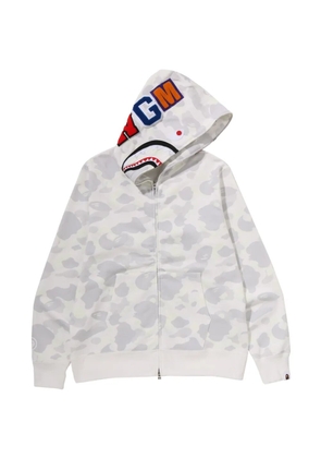 A BATHING APE® Shark camouflage hoodie - White