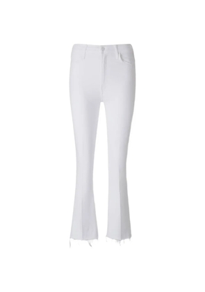 MOTHER The Hustler ankle-fray jeans - White