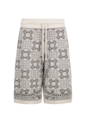 AMIRI Ma Quad check mesh knit shorts - Grey