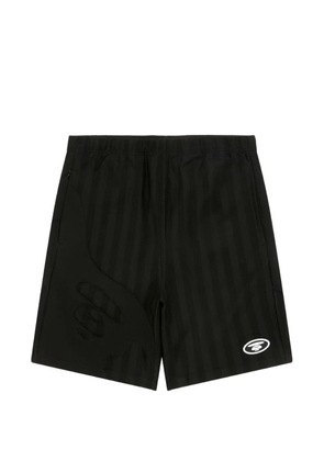 AAPE BY *A BATHING APE® logo-patch striped shorts - Black