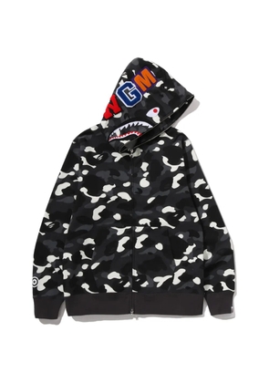 A BATHING APE® Shark camouflage-print hoodie - Black