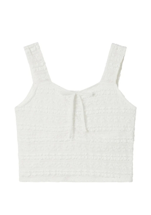 b+ab ruffled bow-detail top - White