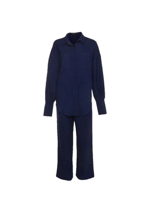 LIONESS pinstripe-print shirt and trousers set - Blue
