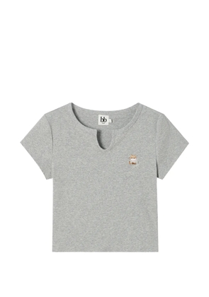 b+ab embroidered-patch T-shirt - Grey