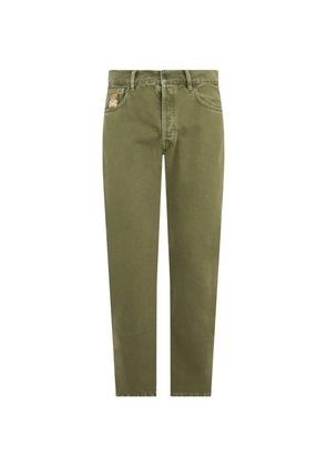Moschino button-up straight-leg trousers - Green