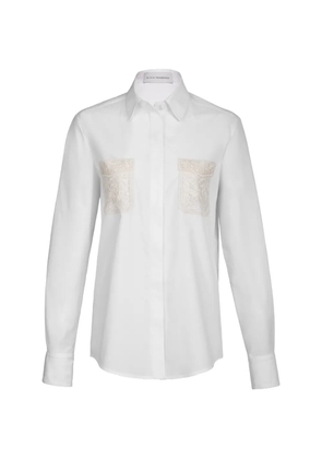 Silvia Tcherassi Naroa lace-pocket shirt - White