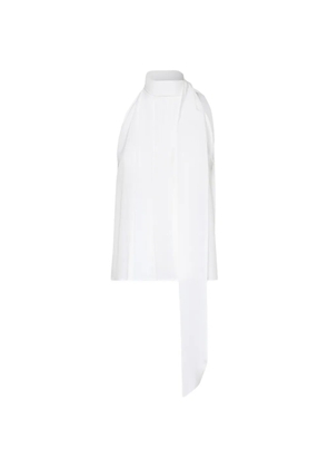Max Mara halterneck tie-fastening blouse - White