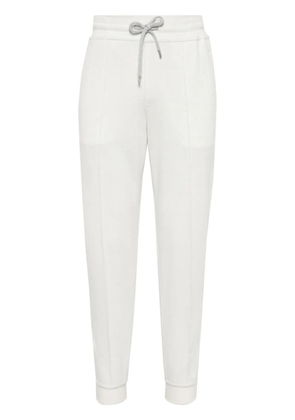 Brunello Cucinelli drawstring-waistband track pants - White