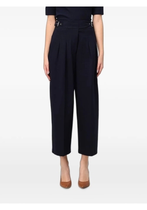 Lauren Ralph Lauren buckle-detail pleated trousers - Blue