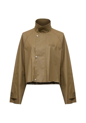 MM6 Maison Margiela coated trench jacket - Brown