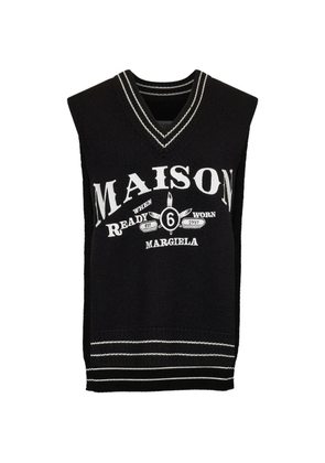 MM6 Maison Margiela wool sweater vest - Black