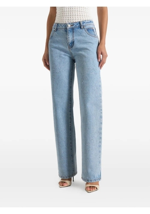 Manière De Voir Calista in mid-blue line-art denim jeans
