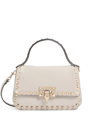 Valentino Garavani Rockstud small handbag in grainy calfskin - Grey