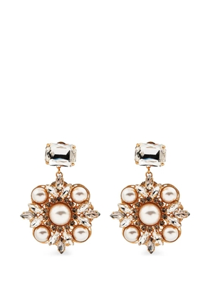 Anton Heunis crystal-embellished faux-pearl earrings - Gold