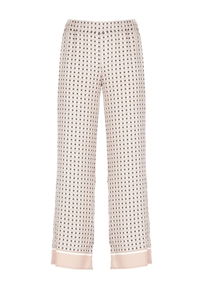 Kangra geometric-pattern straight trousers - Pink