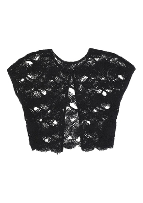 Kangra perforated crew-neck sweater - Black