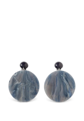 Emporio Armani marbled-effect drop earrings - Blue
