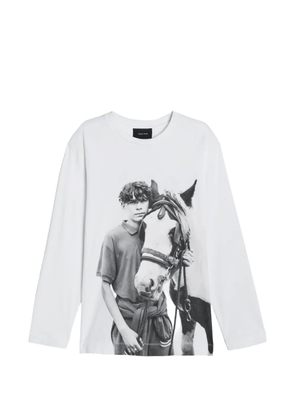Simone Rocha Pony Kids print long-sleeve T-shirt - White