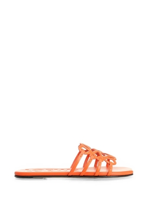LOEWE Petal Anagram leather flat sandals - Orange