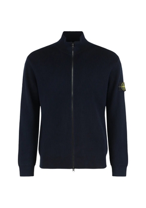 Stone Island zip-up organic cotton cardigan - Blue
