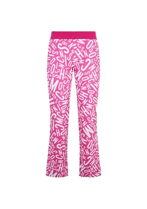 Moschino logo-print track pants - Pink