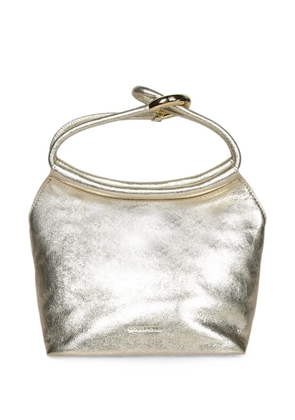 Coccinelle Finn metallic-effect knot tote bag - Gold