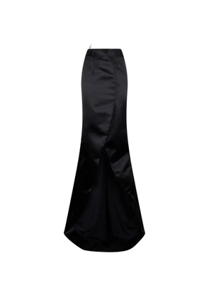 Moschino satin-finish flared maxi skirt - Black