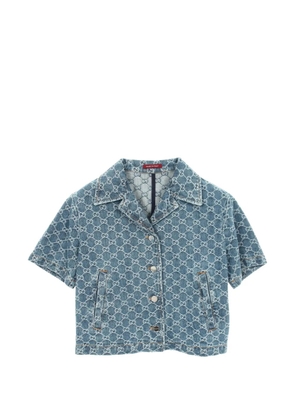Gucci Pre-Owned 2010s GG jacquard denim shirt - Blue