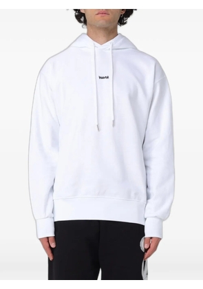 DISCLAIMER logo-print dropped-shoulder hoodie - White