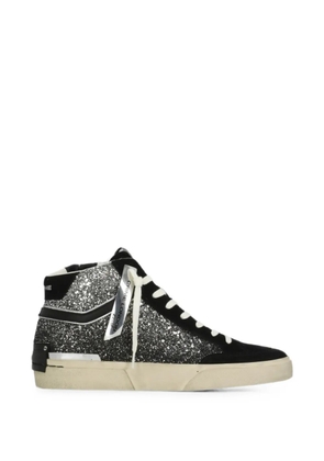 Crime London SK8 Recut high-top glitter sneakers - Black