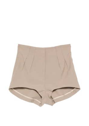 Mugler pleated-design shorts - Neutrals