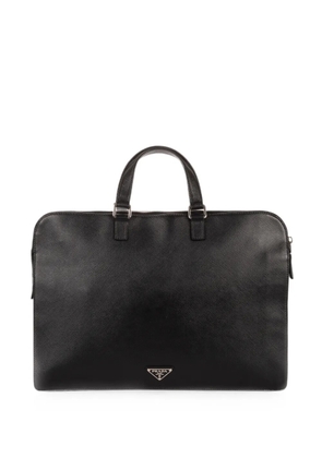 Prada Pre-Owned Saffiano-leather laptop bag - Black