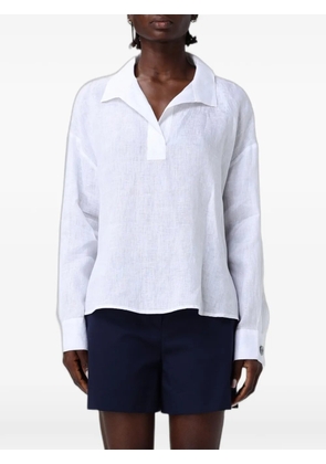 Emporio Armani long-sleeve linen blouse - White