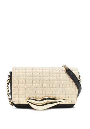 DVF Diane von Furstenberg Flirty Lips quilted leather shoulder bag - White
