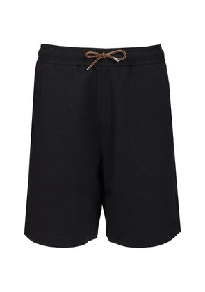 FENDI cotton drawstring track shorts - Blue