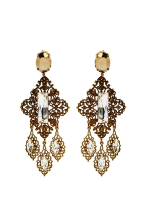 Anton Heunis crystal-embellished filigree-detail earrings - Gold