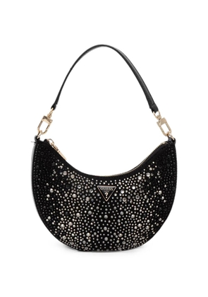 GUESS USA crystal-embellished crescent-shape shoulder bag - Black