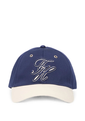 Tommy Hilfiger monogram-embroidered cotton baseball cap - Blue