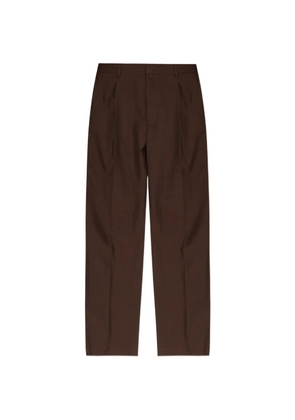 MM6 Maison Margiela creased-finish straight-leg trousers - Brown