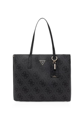 GUESS USA Meridian logo-print monogram tote bag - Black
